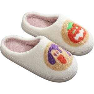 Unisex Plush Cozy Halloween Slippers Memory Foam Non-Slip Indoor Outdoor